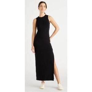 Quince Black Sleeveless Maxi Dress